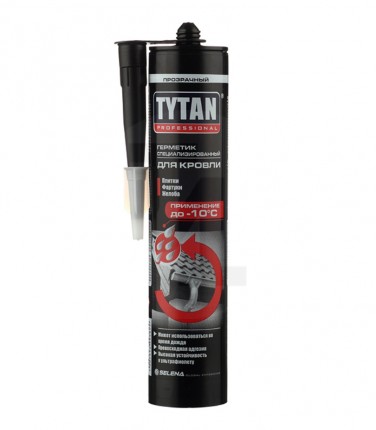 Герметик битумно-каучуковый для кровли Tytan Professional прозрачный 310 мл 91455