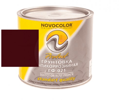 Грунтовка ГФ-021, по металлу, красно-коричневая (1,9кг) Novocolor LKM841022