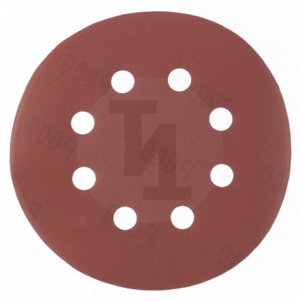 Круг абразивный на ворсовой подложке под "липучку", перфорированный, P 320, 125 мм, 5 шт Matrix 73813