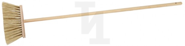 Метла ЗУБР с деревянной ручкой, ПЭТ, 120см, 24см 39231-24