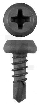 Саморезы КЛМ-СФ со сверлом для листового металла, 11 х 3.8 мм, 75 шт, фосфатированные, ЗУБР 4-300137-38-11