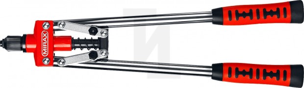 Заклепочник двуручный, MIRAX 31034, для заклёпок d=3,2 / 4,0 / 4,8 мм из алюминия и стали, литой корпус 31034_z01