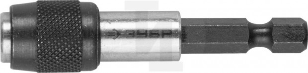 Адаптер ЗУБР "ЭКСПЕРТ" магнитный для бит, фиксатор, держатель для направления биты, 60мм 26715-60