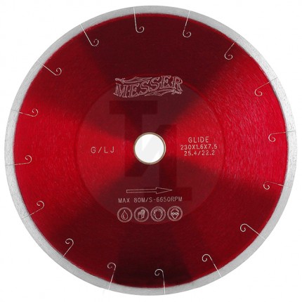 Алмазный диск G/L J-Slot с микропазом 180мм Messer 01-24-180