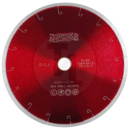 Алмазный диск G/L J-Slot с микропазом 200мм Messer 01-24-200