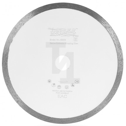 Алмазный диск со сплошной кромкой M/X 200мм по мрамору Messer 01-30-200