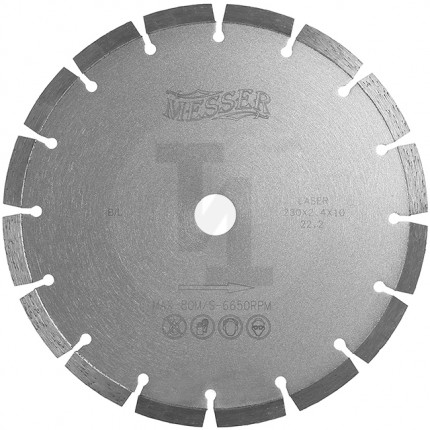 Алмазный сегментный диск B/L 350мм Messer 01-13-350