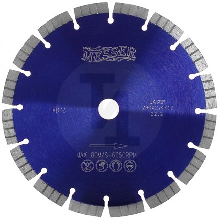 Алмазный сегментный диск FB/Z 600мм Messer 01-16-601