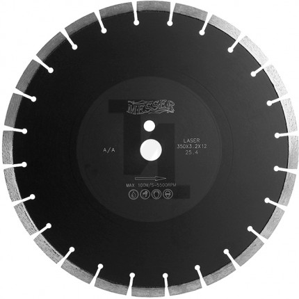 Алмазный сегментный диск по свежему бетону A/A 300мм Messer 01-19-300