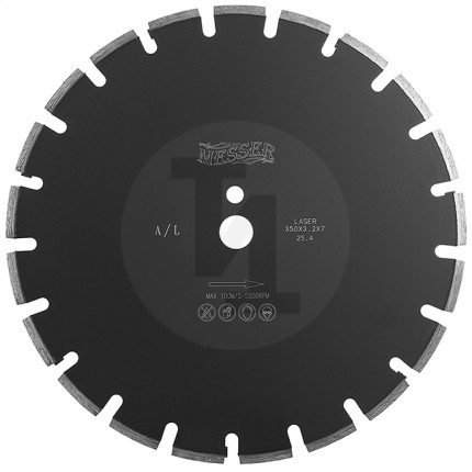 Алмазный сегментный диск по свежему бетону A/L 450мм Messer 01-12-450