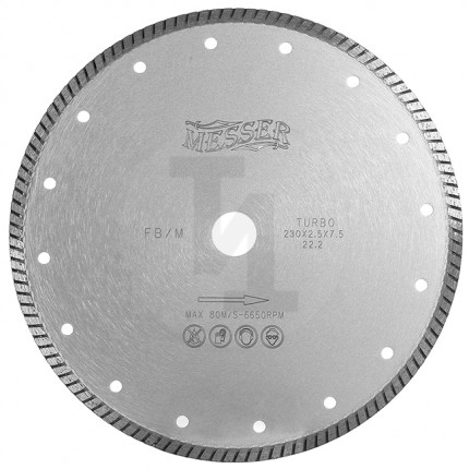 Алмазный турбо диск FB/M 180мм Messer 01-32-180