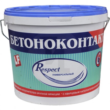 Бетоноконтакт универсальный, для внутрених и наружных работ "Respect", 20 кг, Гермес Россия 100201