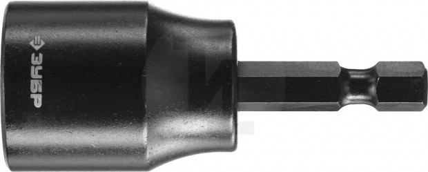 Бита ЗУБР "ПРОФИ" с торцовой головкой, удлиненная, хвостовик E 1/4", 17мм, 1шт 26377-17