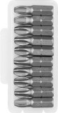 Биты ЗУБР "МАСТЕР" кованые, хромомолибденовая сталь, тип хвостовика C 1/4", PH3, 25мм, 10шт
