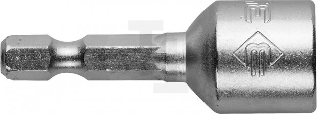 Биты ЗУБР "МАСТЕР" с торцовой головкой, магнитные, Cr-V, тип хвостовика E 1/4", 10х45мм, 2шт 26392-10-02