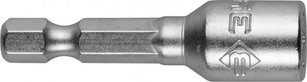 Биты ЗУБР "МАСТЕР" с торцовой головкой, магнитные, Cr-V, тип хвостовика E 1/4", 7х45мм, 2шт
