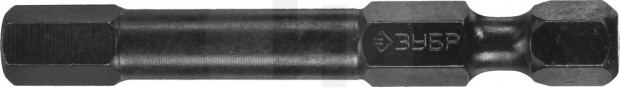 Биты ЗУБР "ПРОФИ" HEX6, тип хвостовика E 1/4", 50мм, 2шт, на карточке 26027-6-50-S2