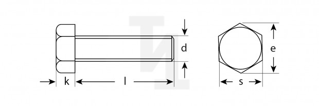 Болт с шестигранной головкой, DIN 933, M12x90 мм, 2 шт, кл. пр. 5.8, оцинкованный, ЗУБР 4-303076-12-090