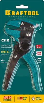 CK-6 стриппер автоматический, 0.2 - 6 мм2, KRAFTOOL 22630