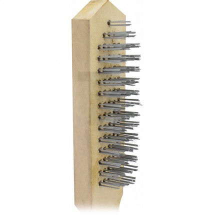 Щетка ручная металлическая 5-рядная с деревянной ручкой Сокол 19775