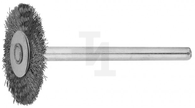 Щетка ЗУБР радиальная, нержавеющая сталь, на шпильке, d 20x 3,2мм, L 42мм, 1шт 35931