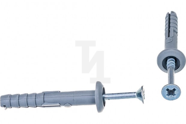 Дюбель-гвоздь 6x40 мм распорный с воротником гриб (200 шт/уп) Россия M76049