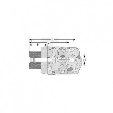 Дюбель-гвоздь нейлоновый, потайный бортик, 8 x 100 мм, 50 шт, ЗУБР Профессионал 4-301375-08-100