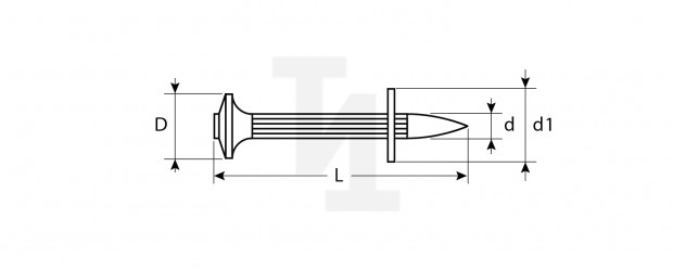 Дюбель гвоздевой оцинкованный, с насаженной шайбой, 30 х 4.5 мм, 10 шт, ЗУБР 3063-45-30