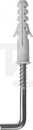 Дюбель распорный полипропиленовый, тип ″ЕВРО″, в комплекте с шурупом-крюком, 12 х 60 / 8 х 85 мм, 30 шт, ЗУБР 30675-12-60
