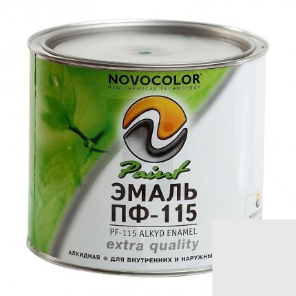 Эмаль ПФ-115 белая (1.9кг) Novocolor