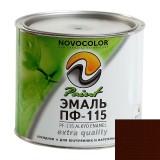 Эмаль ПФ-115 коричневая (1.9кг) Novocolor