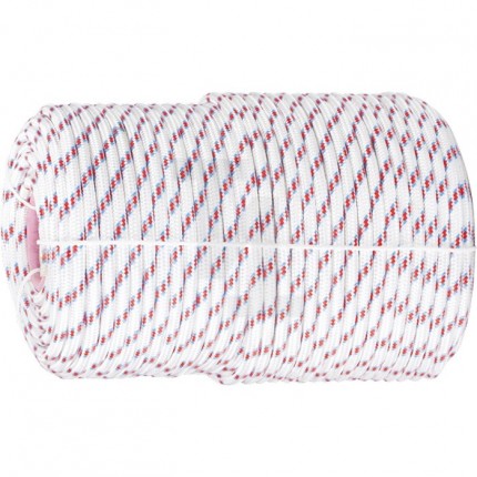 Фал плетеный полипропиленовый с сердечником, 16-прядный, 6 мм, бухта 100 м, 320 кгс Сибртех 93965