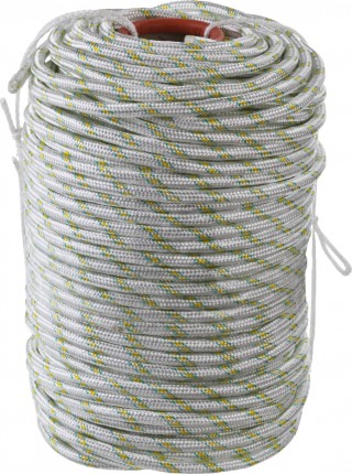 Фал плетёный капроновый СИБИН 24-прядный с капроновым сердечником, диаметр 10 мм, бухта 100 м, 1300 кгс 50220-10