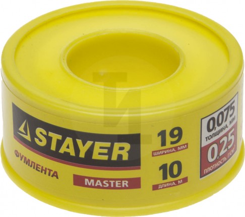 Фумлента STAYER "MASTER", плотность 0,25 г/см3, 0,075ммх19ммх10м 12360-19-025