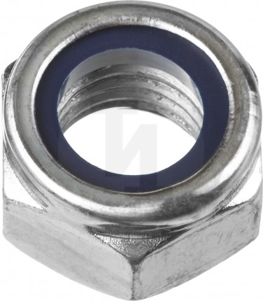 Гайка DIN 985 с нейлоновым кольцом, M20, 5 кг, кл. пр. 6, оцинкованная, ЗУБР 303580-20