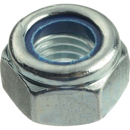 Гайка М10 со стопорным кольцом оцинкованная (125 шт) DIN 985 КНР м74021