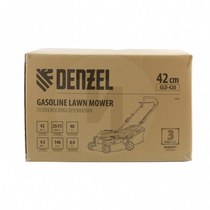 Газонокосилка бензиновая GLD-420, 146 см3,шир 42 см,40 л// Denzel 58805