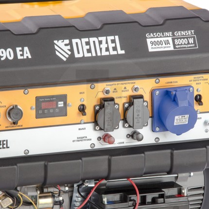 Генератор бензиновый PS 90 EA, 9,0 кВт 230В 25л электростартер Denzel 946934