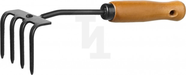 Грабли 4-хзубые "PROLine" с деревянной ручкой, GRINDA 421515, 64х100х270мм 421515