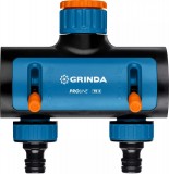 GRINDA PROLine TS-2, 3/4″-1″, распределитель двухканальный, поливочный, с внутренней резьбой