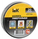 Изолента ПВХ 0,13х15 мм черная 20 метров UIZ-13-10-K02 IEK