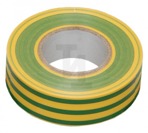 Изолента ПВХ 0,13х15 мм желто-зеленая 20 метров UIZ-13-10-K52 IEK UIZ-13-10-K52