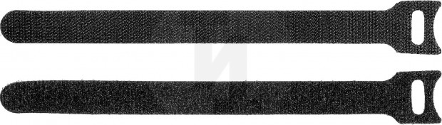Кабельные стяжки-липучки черные ВЕЛЬКРО, 16 х 210 мм, 10 шт, нейлоновые, ЗУБР 30932-10