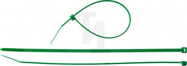 Кабельные стяжки зеленые КС-З1, 2.5 x 150 мм, 100 шт, нейлоновые, ЗУБР Профессионал 309060-25-150