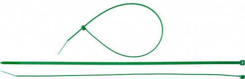Кабельные стяжки зеленые КС-З1, 3.6 x 300 мм, 100 шт, нейлоновые, ЗУБР Профессионал