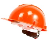 Каска строительная с храповым механизмом, оранжевая
