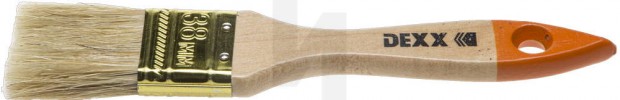 Кисть флейцевая DEXX, деревянная ручка, натуральная щетина, индивидуальная упаковка, 38мм 0100-038_z02