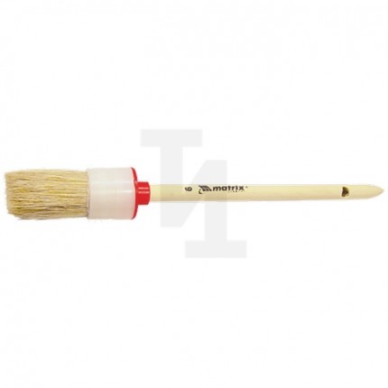 Кисть круглая, №12, 45 мм, натуральная щетина, деревянная ручка Matrix 82082