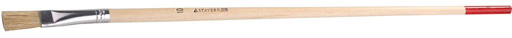 Кисть круглая тонкая STAYER "UNIVERSAL-STANDARD", светлая натуральная щетина, деревянная ручка, №10 x 11мм