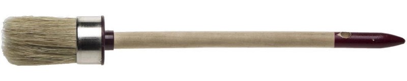 Кисть круглая "УНИВЕРСАЛ-МАСТЕР" №6 светлая щетина, деревянная ручка, 30мм ЗУБР